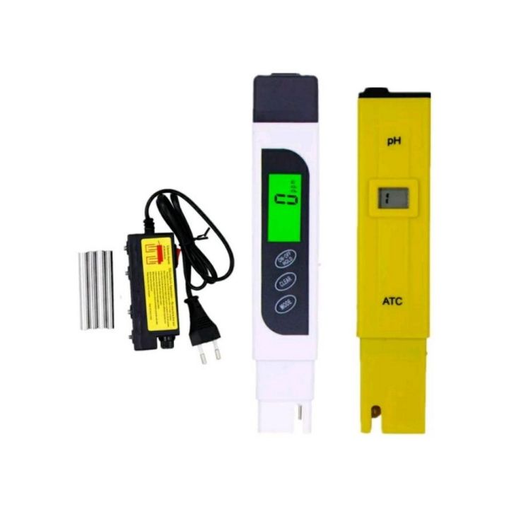 Pack Of 3 LCD display ph meter ATC + EC TDS tester backlight + TDS Water