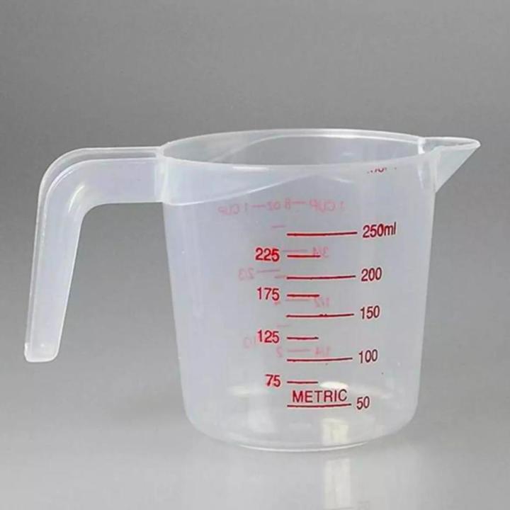 Measuring Cup Scale Classic Plastic Pitcher/Jug 250ml/500ml/1Litre