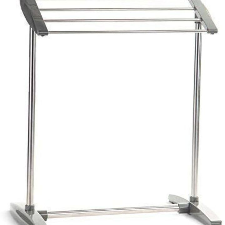 ZMM  Stainless Steel Mobile Towel Rack Save Space Towel Cloth Rack for Drying Holder Towel Stand