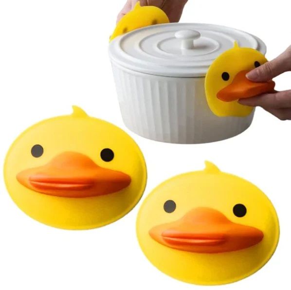 2pcs duck shaped Heat-Resistant Silicone Pot Holder and Oven Mitt Grip - Assorted KS