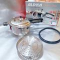 7 Liter Alpha Stainless Steel Cooker | Flammable and induction both stainless steel cooker | Double heavy gauge stainless steel cooker | Best of Best quality stainless steel cooker. 