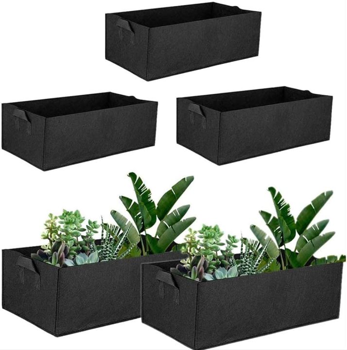 Large Rectangular Fabric Grow Bag / Plant Bed / Kiyari Rectangle Grow Bag / Plant Bag for Kitchen Gardening 12 Gallons / 22x11x11 inches by Victoria Store