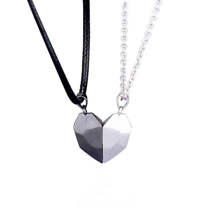 Couple Necklace Attracting Magnet Chain A Pair Of Stitching Attracting Individuality Necklace For Women Men