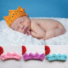Cute Newborn Baby Girl Boy Crochet Crown Tiara Headband Knitted Headwear. 