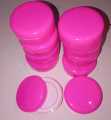 18 Gram Pack of 8 Mini Pink Empty Cosmetic Jar Concentrate jar. 