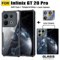 For infinix GT 20 Pro Shockproof Phone Case infinix GT20 Pro GT 10 Pro Note 40 Note 30 Smart 8 8 Pro Tempered Glass Screen Protector Film and Camera Lens Protecto. 
