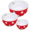 Lavena Pack Of 3 Pcs Plastic Storage Bowl Boxes Set With Air Tight Lid. 