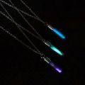 Glow In The Dark Hourglass Necklace Glass Pendant Necklace Luminous Pendant Jewelry Women S Gem Accessories. 