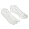 1Pair Female Feet Mannequin Thong Style Foot Model for Sandal Shoe Sock Jewelries Display - Clear. 
