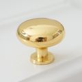 Drawer Pulls and Knobs,1-1/4" Diameter Gold Round Knobs for Cabinets, Drawers, Solid Zinc Alloy Dresser Handles, Pack Of 2, 4, 10 And 20. 