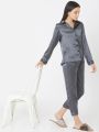 Womenity Night Suit For Girls Silk Night Dress Hot Nighty Trouser Shirt Complete Night Suit For Women. 
