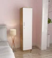 Wood Cupboard Wood Almirah 5 Shelves With Door Storage Cabinet, Cupboard Almari. 