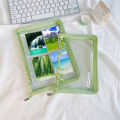 A5/A6 Diary Binder Flower Zipper Detachable Macaron Color Refreshing Waterproof 6 Rings School Stationery Clear Loose Leaf Notebook Cover for Student. 