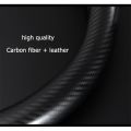 carbon fiber leather steering wheel cover Carbon fiber leather steering wheel cover Honda CITY JAZZ CIVIC HRV CRV BRV Accord（model：Round black）. 