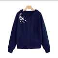 Flower Printed Fleece Zipper Jacket for Girls and Women, Trendy, Comfortable, Durable, and Soft Fabric for Casual Wear. 
