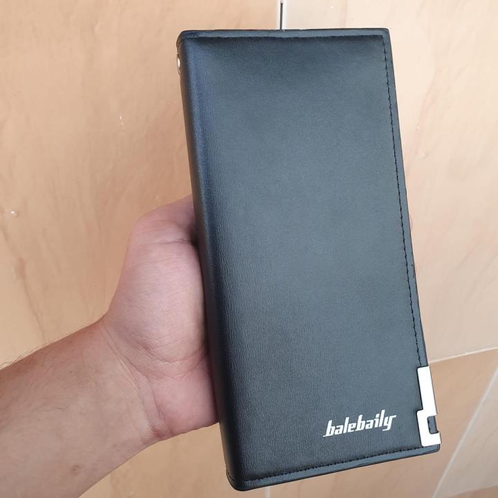 Genuine Cow Leather Long Ballery Wallet For Men/Weman - Stylish Leather Wallet For Boys/girls - Cow Leather - Long Lasting and Reliable - Black, Dark Mehroon, Dark Red/Mehroon. Long Ballery Wallet.