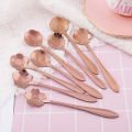 Small 8 Diffient Pattern for Sugar Ice Cream Coffee Dessert Stainless Steel Mixing Spoon Tableware Teaspoon Flower Spoon Set Soup Spoon Cutlery Set. 