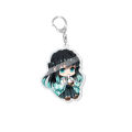 Yuthorite Demon Slayer: Kimetsu no Yaiba peripherals Nezuko Tanjiro Tokitoru Muichiro transparent acrylic double-sided pendant keychain set. 