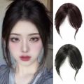 Side Fringe 3D Middle Part Bangs Natural Invisible Hairpieces with Toupee Top Hair Bangs Full Cover Hair Extensions Fake Bangs Women. 