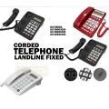 Pashaphone KX-T8001CID landline Caller ID phone With LCD Display Screen Desktop Phone White Desktop Home Business Office Corded Phone Telephone Corded Phone Speaker Identifier and Calculator PTCL Landline for Home Office Redial Flash and Pre Dialing Funct. 