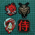 Japanese Samurai Patches badges of Embroidered japan biker rider Garment Jacket vest kanji Military motor rider badges. 