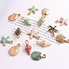 10Pcs Ocean Conch Seashell Starfish Pendant Charms Handmade DIY Jewelry Making. 