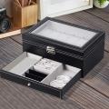 Double Layer Watch Storage&Display Case PU Leahter Box Watch Organizer Box Smart Watches For Smart Watches DreamEmporium. 
