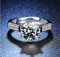 Diamond Cathedral Ring Adjustable Size. 