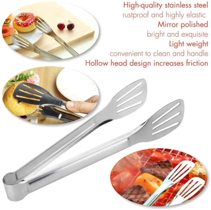 Tongs,%20Stainless%20Steel%20Food%20Serving%20Tongs,%209.45%20Inches%20Serving%20Utensils%20Perfect%20for%20Frying%20Cooking%20Grilling%20BBQ%20Salad%20Buffet%20Steak%20Toast%20Bread%20Pastry%20Sandwich%20(Silver)%20-%20Image%209