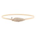 Fashion Metal Hollow Out Carved Bow Women Belts Elastic Skinny Thin Dress Belt Women Ladies Gold Sliver Decor Waist Chain Straps. 
