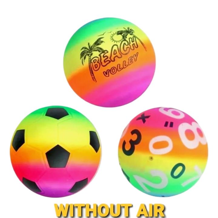 6 Inch Inflatable Rainbow Ball - Colorful Inflatable Beach Balls - Swimming Pool Toys Outdoor Game for Backyard Beach Party Supplies, 6 Inches