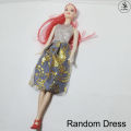Sweet Malena Barbie Doll Dress Up Set Fashion Clothes Skirt Casual Clothes Suit Girl toys - Cute Barbie Beautiful Long Hair Doll Moveable Joints (Shoulders and Legs) With Shoes and Flexible Body Gift Set For Girls - Random Dress Included - 12 Inch. 