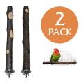 2 set Bird Perches Natural Wood Parrot Perch for Parakeet Cage Accessories Parakeet Toys for Parrots, Parakeets Cockatiels, Conures, Macaws, Love Birds, Finches. 