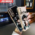 JIUMOO For OPPO Reno 3 Pro 5G Case Fashion Harry Potter Side Edge Cases Luxury Plating Soft Silicone Shockproof Protection Phone Cases. 