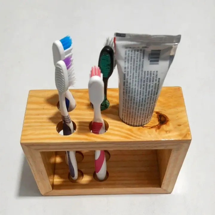 Tooth%20Paste%20&%20Tooth%20Brush%20Holder%20Stand%20bathroom%20toothpaste%20holder%20and%20toothbrush%20brush%20holder%20wooden%20-%20Image%203