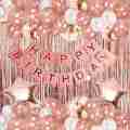 Happy Birthday Theme Set: Happy Birthday Banner,  Backdrop Curtain, Latex Balloons, Confetti Balloons, Birthday Accessories for Girls and Boys, Birthday party decoration and home decor, Happy birthday decoration. 