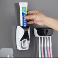 Automatic Toothpaste Squeezer Dispenser Toothbrush Holder Set Wall Mount Dust Proof Toothbrush Storage Rack Bathroom Accessories. 