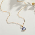 Lucky Eye Necklace Clavicle Chain Amulet Turkish Small Evil Blue Eye Necklace for Women Accessories Gift. 