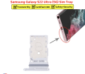 Samsung Galaxy S22 Ultra 5G SIM Tray Sim Jacket Sim Slot - Silver | Top-Notch Quality!. 