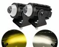 (1pcs) New mini driving fog light for all types of Bikes and Cars , double friction colour white or yellow projector lens. 