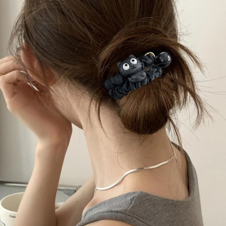 1/2pcs%20Cartoon%20Black%20White%20Cat%20Hair%20Bands%20Children%20Elastic%20Ponytail%20Holder%20Rubber%20Bands%20Women%20Hairband%20Headwear%20-%20Image%202