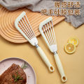 Stainless Steel Fried Fish Shovel Handle Steak Spatula Fan-Shaped Butterfly Slotted Turner High Temperature Resistant Non-Stick Pan Hollow Shovel. 