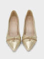 Unze London Women "DIADEM" Shimmery Block Heel Courts For Women - Courts Shoes For Women. 