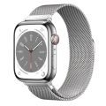 Silver | Apple Watch Milanese Magnetic Loop Strap | Stainless Steel Band | 42mm / 44mm / 45mm. 
