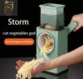 Vegetable Slicer Upgraded Hand Crank Cutter Multifunctional Chopper Veget Graters Shredders Fruit Kitchen Tool with 3 Stainless Steel Drum Blades for Vegetable Tomato Potato Cheers. 