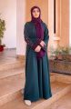 SEA GREEN EMBELLISHED ABAYA. 