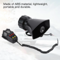 7-Sound Loud Car Warning With Mic Alarm Loudspeaker 12V Siren Air Horn Megaphone  Firemen Car Horn. 