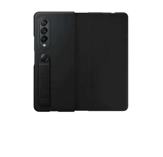 Samsung%20Galaxy%20Z%20Fold%203%20Leather%20Flip%20Cover%205G%20Black%20-%20Image%203