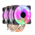 Desktop Computer 6 Copper Pipe Cpu Cooler Super Quiet 1366 Amd X79 1700 2011 Pin Cpu Fan. 