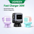 UGREEN Uno 30W GaN Robot Fast Charger with Dynamic LED Display, USB C PD 3.0 Compact Wall Charger for iPhone 16 15 Pro Max, Samsung Galaxy S25 S24 Ultra, Xiaomi 15 Pro. 
